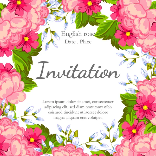 Cartes d'invitation de mariage — Image vectorielle