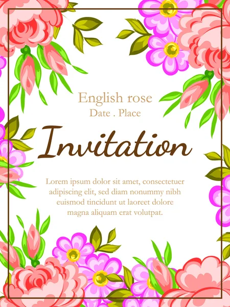 Tarjetas de invitación de boda — Vector de stock