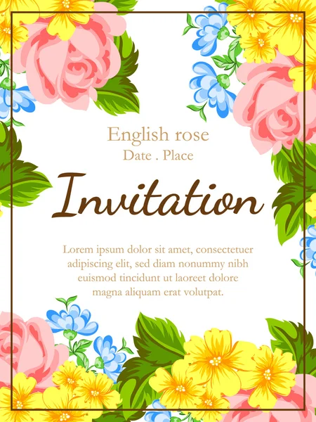 Tarjetas de invitación de boda — Vector de stock