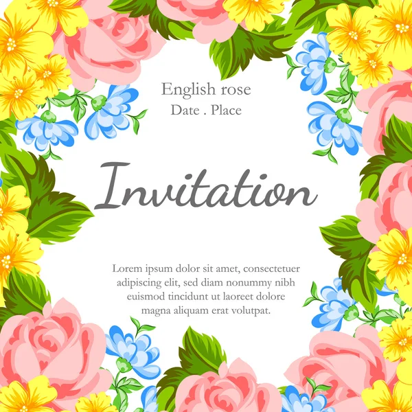 Cartes d'invitation de mariage — Image vectorielle