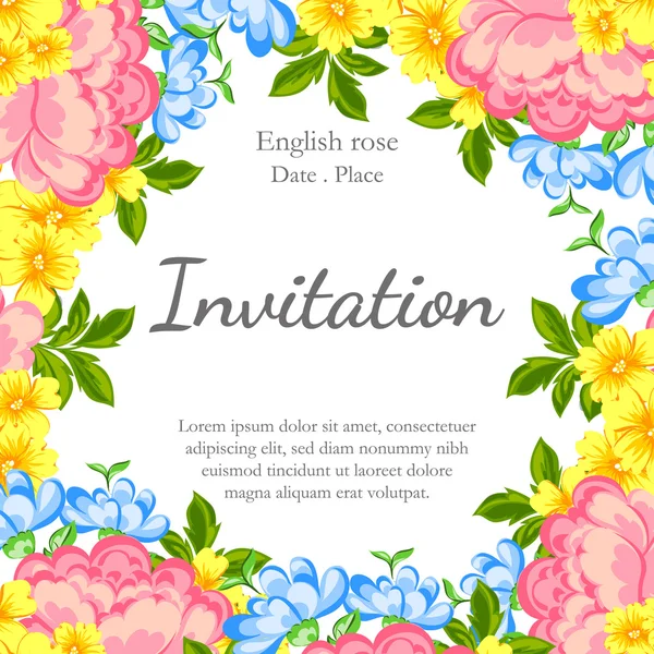 Cartes d'invitation de mariage — Image vectorielle