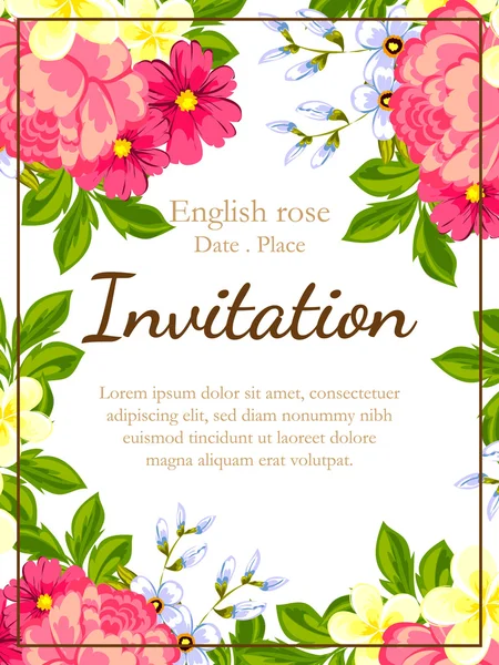 Tarjetas de invitación de boda — Vector de stock