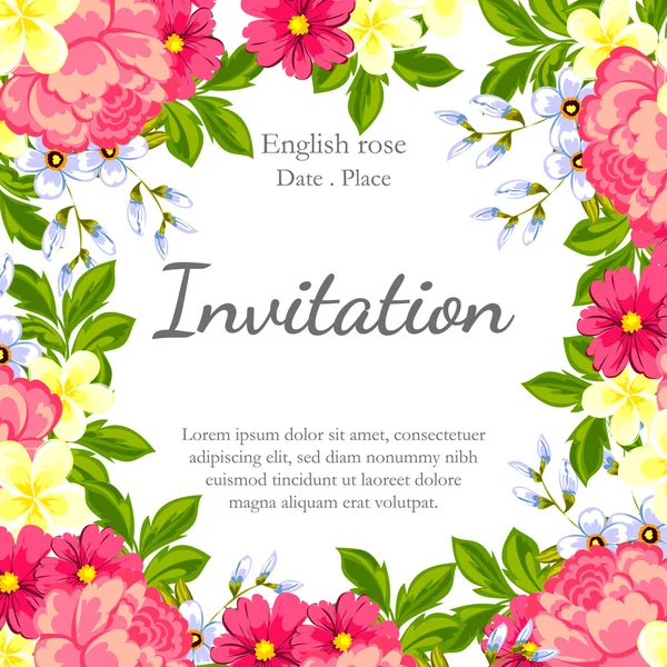 Cartes d'invitation de mariage — Image vectorielle