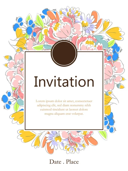 Cartes d'invitation de mariage — Image vectorielle