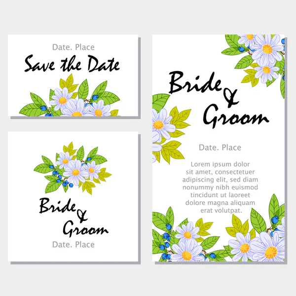 Tarjeta de invitación de boda — Archivo Imágenes Vectoriales