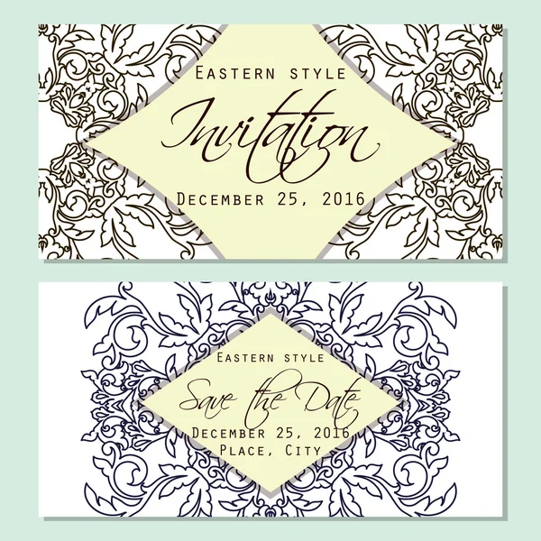 Carte d'invitation de mariage — Image vectorielle