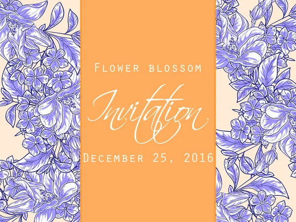 Tarjeta de invitación de boda — Vector de stock