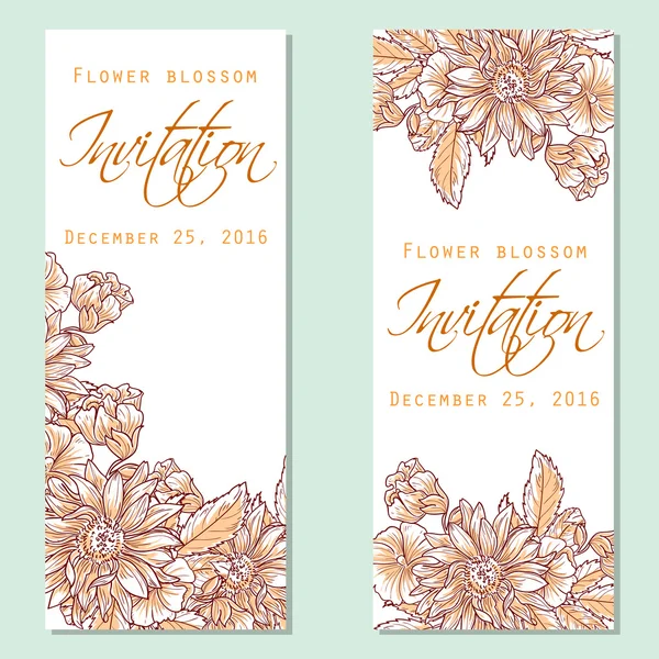 Carte d'invitation de mariage — Image vectorielle