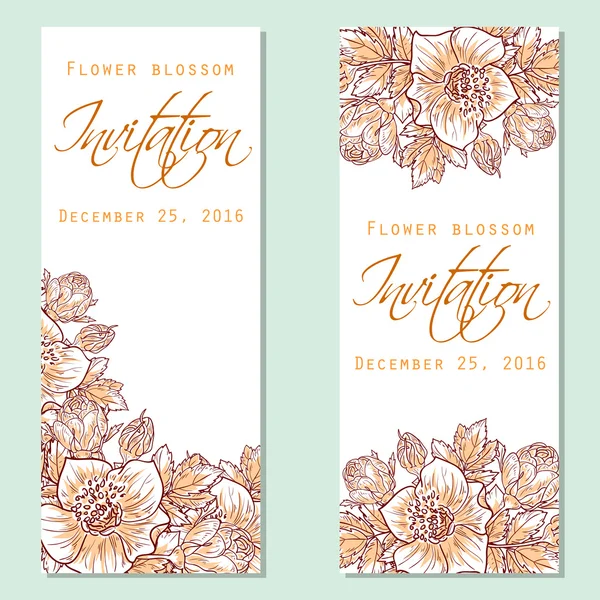 Tarjeta de invitación de boda — Vector de stock