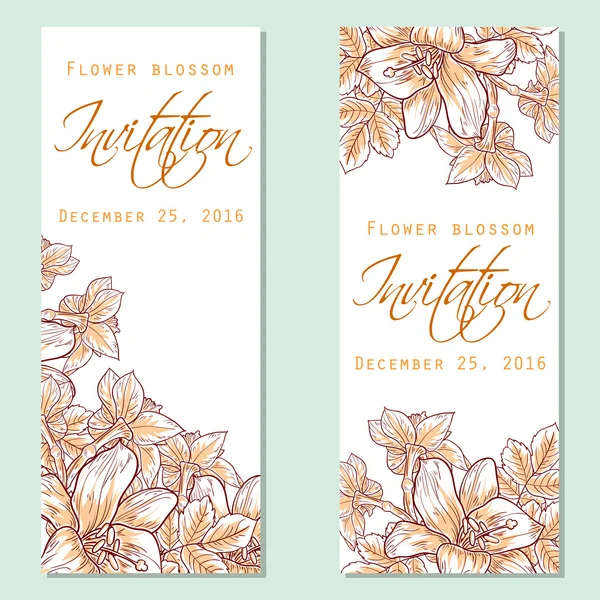 Carte d'invitation de mariage — Image vectorielle