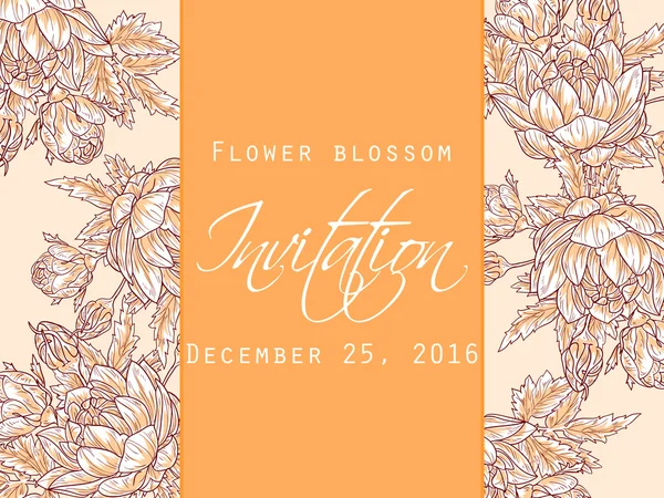 Tarjeta de invitación de boda — Vector de stock