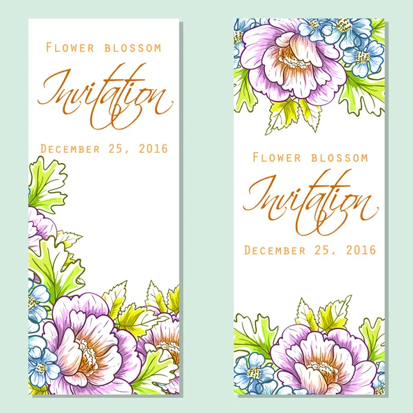 Carte d'invitation de mariage — Image vectorielle