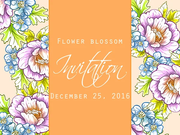 Tarjeta de invitación de boda — Vector de stock