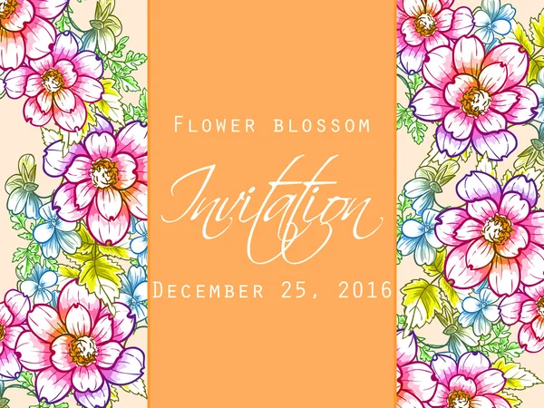 Tarjeta de invitación de boda — Vector de stock