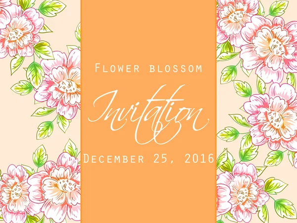 Tarjeta de invitación de boda — Vector de stock