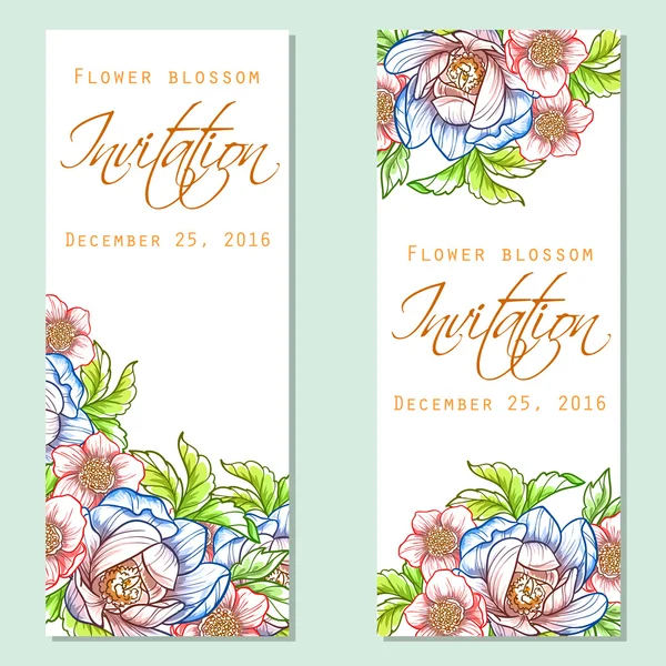 Tarjeta de invitación de boda — Vector de stock