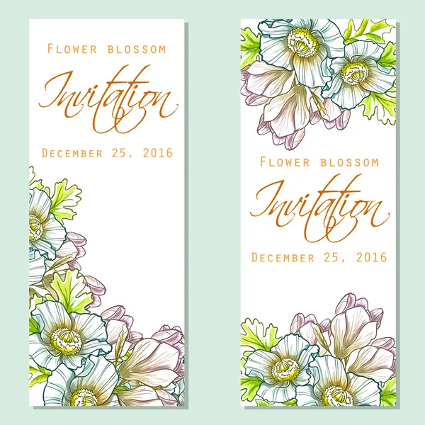 Tarjeta de invitación de boda — Vector de stock