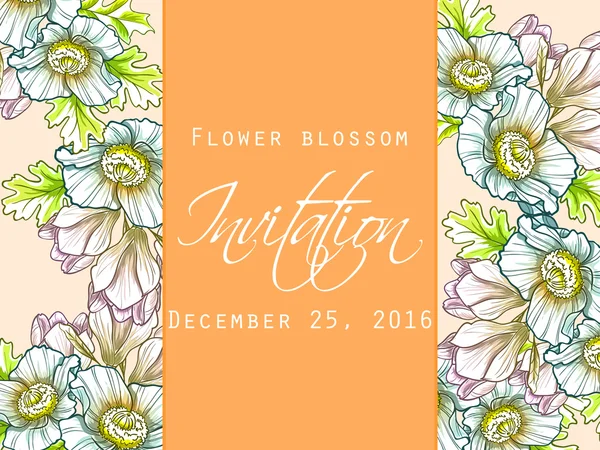 Tarjeta de invitación de boda — Vector de stock