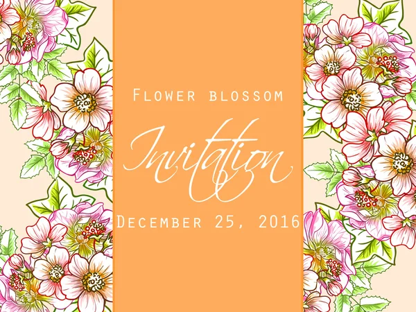 Tarjeta de invitación de boda — Vector de stock