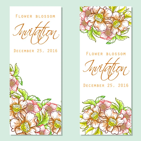 Tarjeta de invitación de boda — Vector de stock