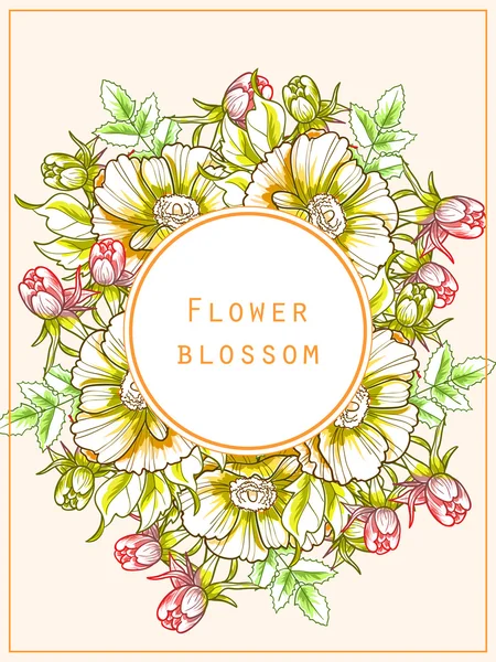 Fondo de flores abstractas — Vector de stock