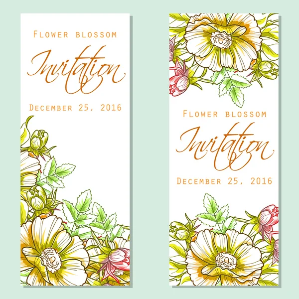 Tarjeta de invitación de boda — Vector de stock