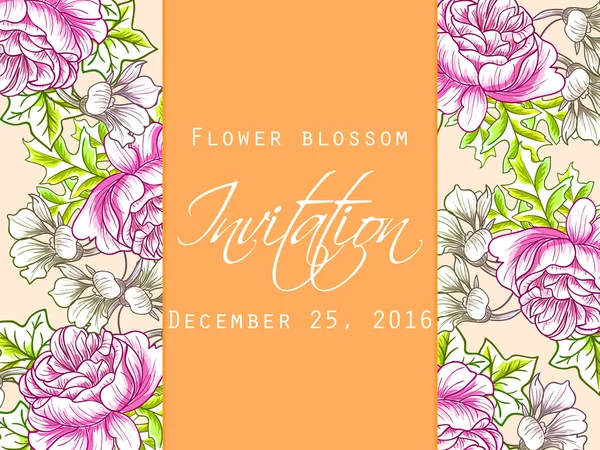 Tarjeta de invitación de boda — Vector de stock