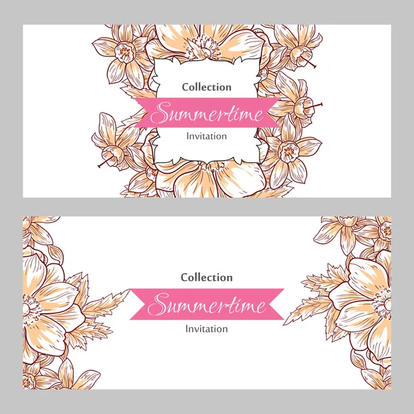 Tarjeta de invitación de boda — Vector de stock