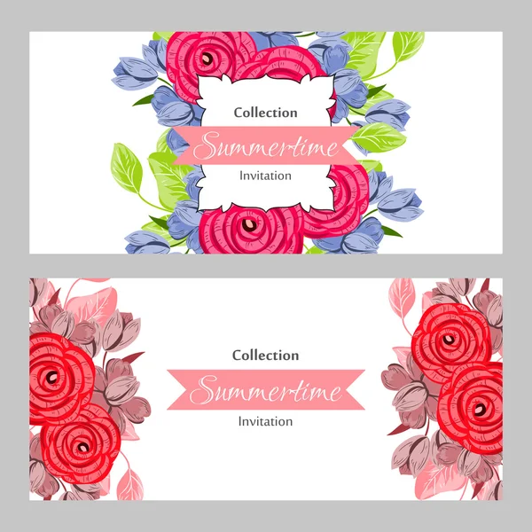 Tarjeta de invitación de boda — Vector de stock