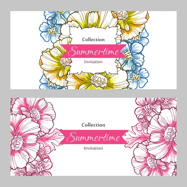 Tarjeta de invitación de boda — Vector de stock