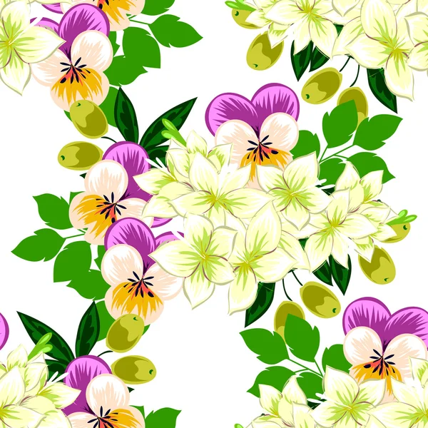 Patrón sin costura floral — Vector de stock