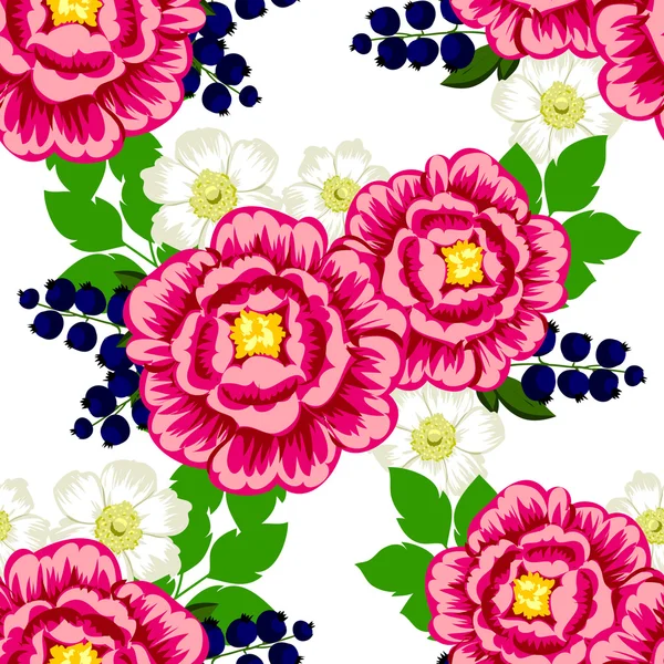 Patrón sin costura floral — Archivo Imágenes Vectoriales