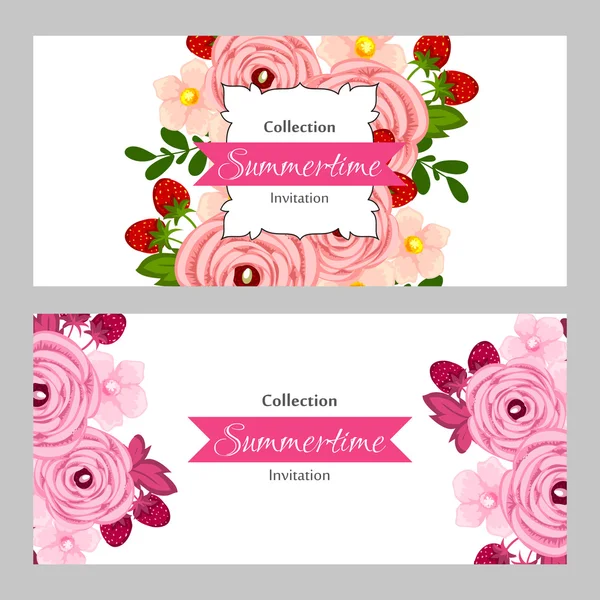 Tarjeta de invitación de boda — Vector de stock