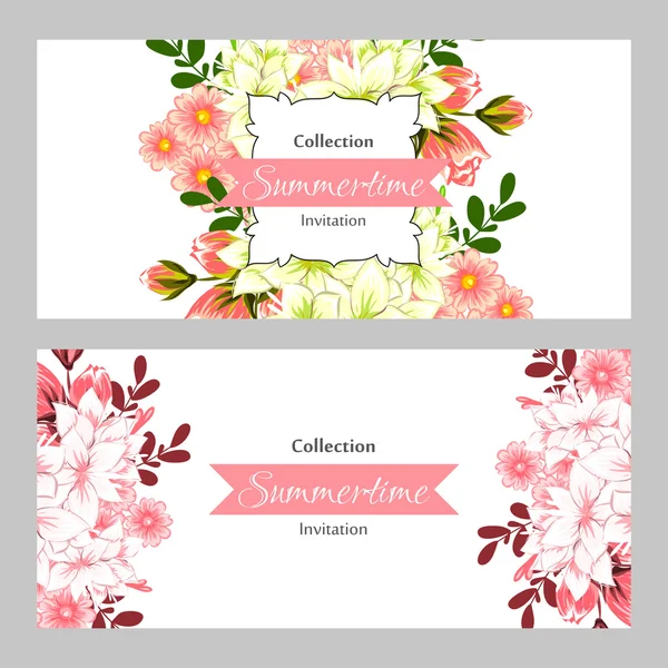 Tarjeta de invitación de boda — Vector de stock