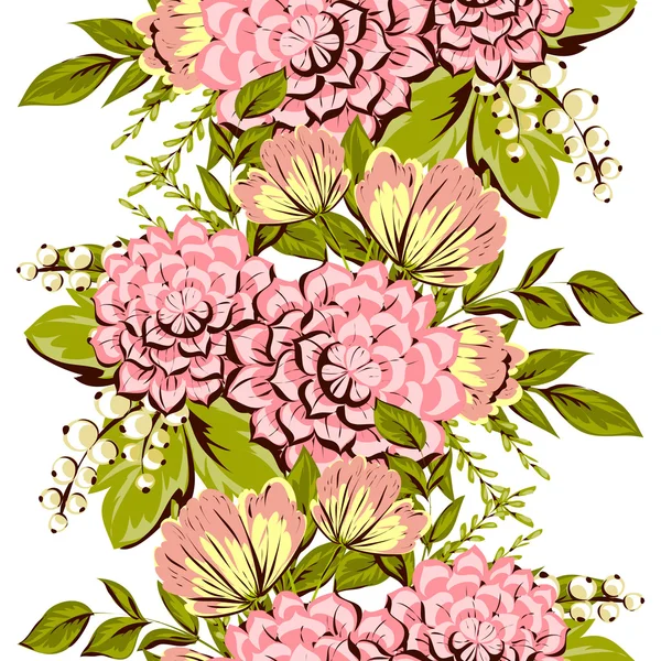 Motif floral sans couture — Image vectorielle