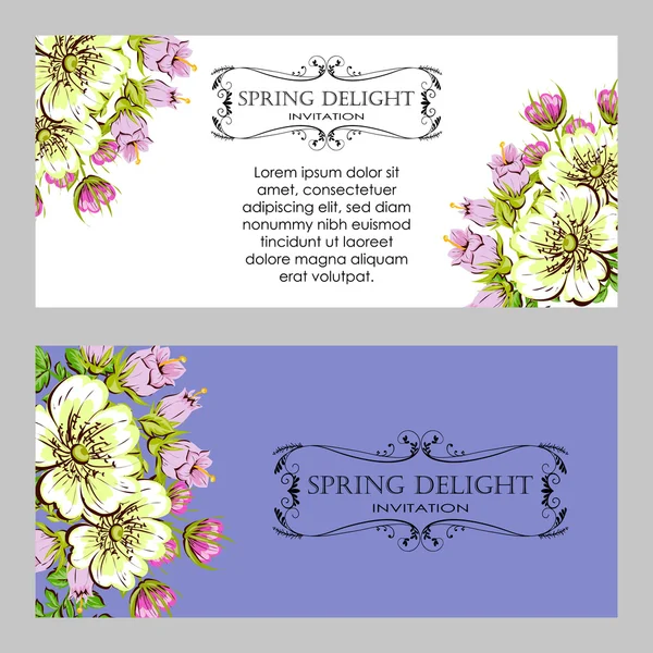 Tarjeta de invitación de boda — Vector de stock