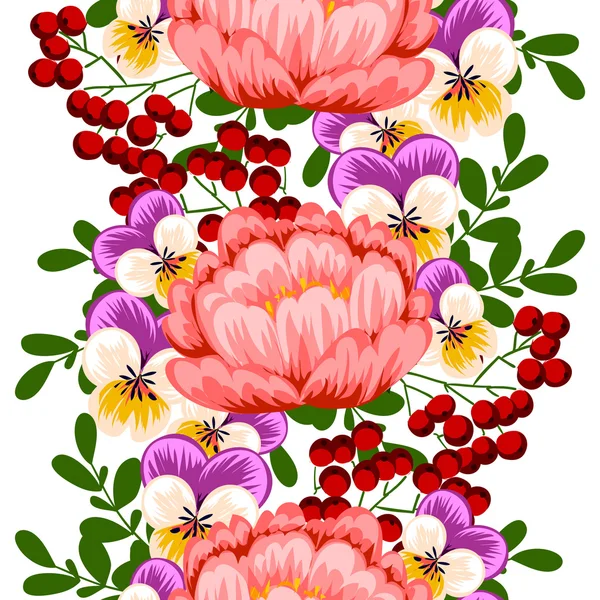 Bloemen naadloos patroon — Stockvector