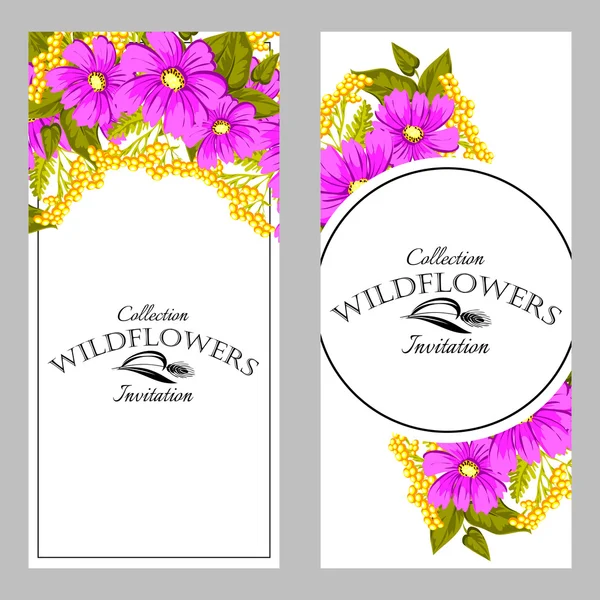 Tarjeta de invitación de boda — Vector de stock