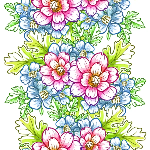 Motif floral sans couture — Image vectorielle