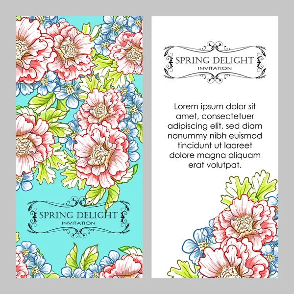 Tarjeta de invitación de boda — Vector de stock