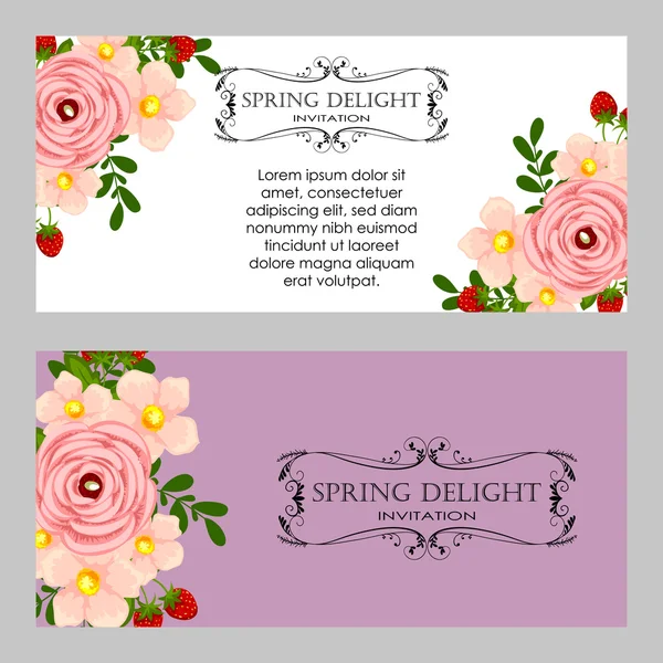 Carte d'invitation de mariage — Image vectorielle