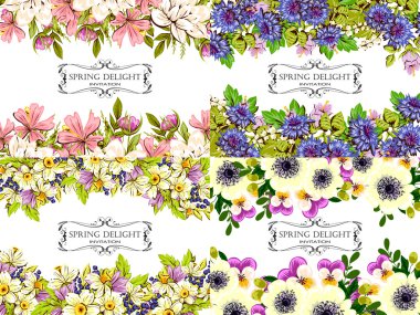 davetiyeli çiçek öğeleri