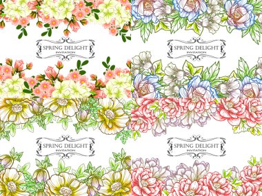 davetiyeli çiçek öğeleri