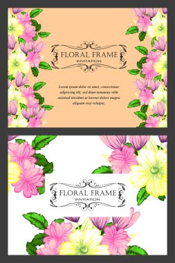 davetiyeli çiçek öğeleri