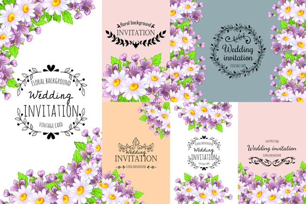 Invitation card with floral elements Royalty Free Stock Illustrations