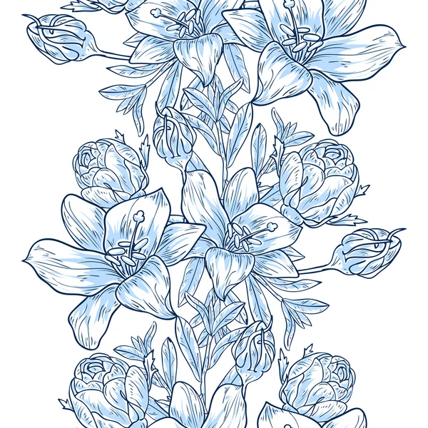 फूल सीमलेस पैटर्न — स्टॉक वेक्टर