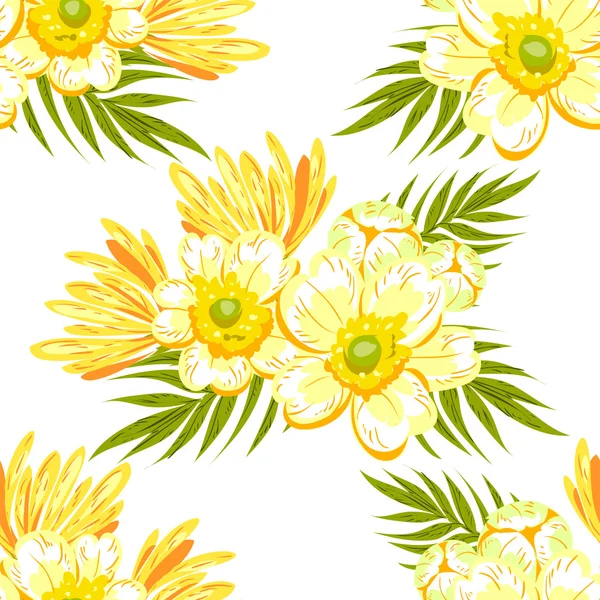 Patrón sin costura floral — Vector de stock