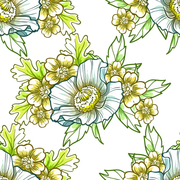 Motif floral sans couture — Image vectorielle