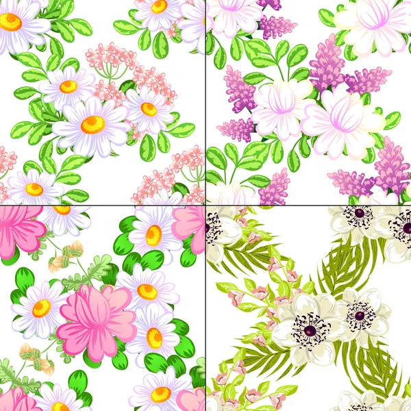 Bloemen naadloos patroon — Stockvector