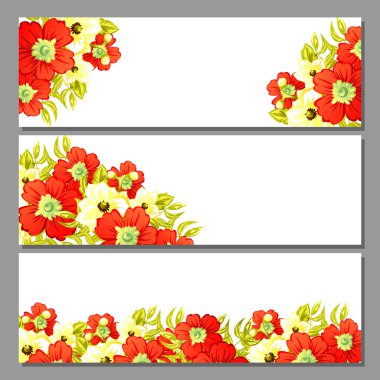 davetiyeli çiçek öğeleri